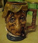Capodimonte Italy hand crafted toby style stein 1978