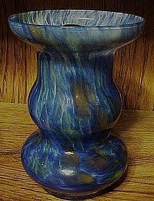 Hand blown blue Lavorazione Arte Murano vase