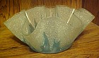 Vintage 50's lt blue handkerchief bowl with icy relief