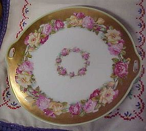 Vintage Prussia plate with roses border