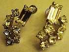 Great vintage crystal rhinestone screw back earrings