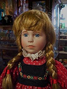 Rare 1988 porcelain doll for Tupperware German dressed