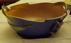 Vintage Roseville Pottery Blue Pinecone bowl #321-9