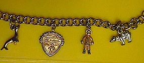 Vintage souvenir charm bracelet of Alaska