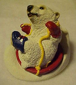 Stone Critters Polar Bear Slide figurine SC-657