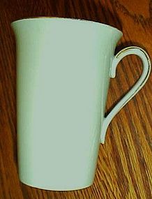 Noritake china 621 lt green w/gold hot chocolate mug