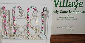 Dept 56 North Pole candy cane lamp posts MIB  #52621