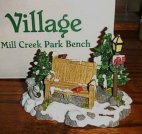Department 56 Village Mill Creek Park bench 52654