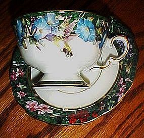Lena Liu's violet crowned Hummingbird cup & saucer
