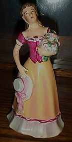 Vintage Jabeson lady with flowers figurine 1944