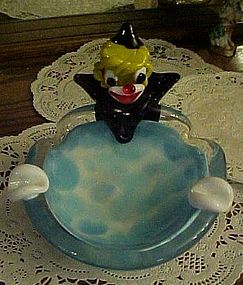 Vintage Murano Venetian art glass Clown ashtray