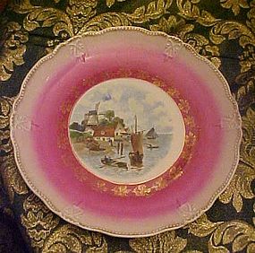 Large Antique Dutch scenic plate possibly Austria