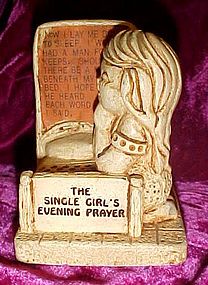 Vintage Paula figurine The Single girl's evening Prayer