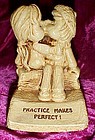 Vintage Paula figurine Practice makes perfect, kissing