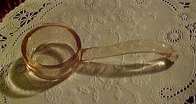 Vintage pink depression glass mayonaise ladle