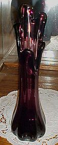 Dark amethyst purple swug vase
