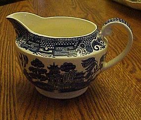 Swinnertons blue Old Willow creamer Staffordshire