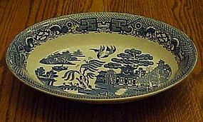 Swinnertons blue Old Willow oval vegetable serving bowl