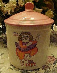 Ms. Kitty Ballerina cylinder cookie jar Earl Brody 1979