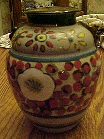 Vintage h and painted Chinese pottery vase