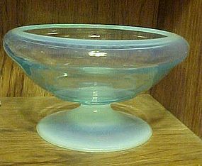 Fostoria Seascape 8.5" footed bowl Caribee blue