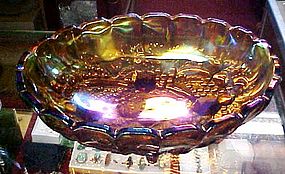 Indiana Gold carnival Garland oval footed fruit bowl