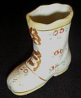 Vintage hand painted high top boot shoe figurine