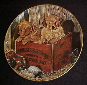 Budweiser Buddies plate Man's best friend collection