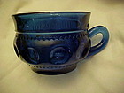 Colonial Blue kings crown cup by Indiana glass