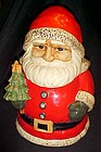 Russ Berrie Santa Claus cookie jar with tree Retired