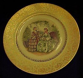 Imperial Salem  10 3/4" Service Plate Godey ladies