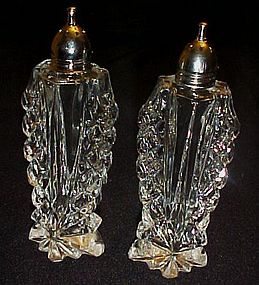 Prescut crystal salt and pepper shakers chrome tops