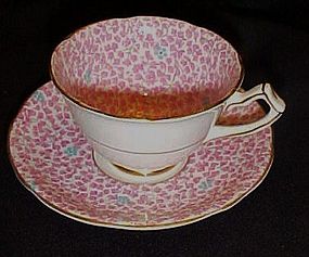 Vintage Gladstone pink chintz teacup and saucer England