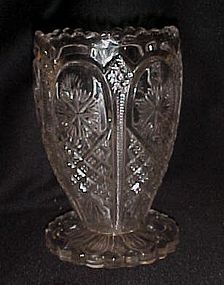 Antique EAPG ornate star celery vase by Tarentum Glass