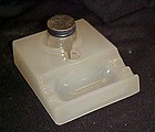 Antique Clambroth inkwell with pen tray desk organizer