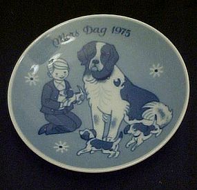 1975 Mors Dag limited ed. delft plate Porsgrunds Norway