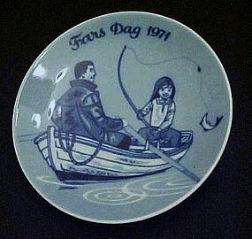 1971 Fars Dag limited ed  delft plate Porsgrunds Norway