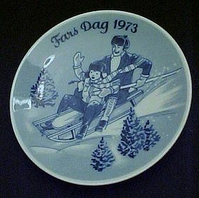 1973 Fars Dag delft limited ed plate Porsgunds Norway