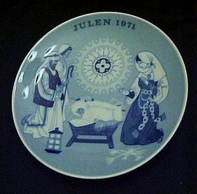 Julen 1971 Limited ed delft plate Porsgrund Norway