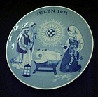 Julen 1971 Limited ed delft plate Porsgrund Norway