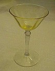 Fostoria topaz optic bowl clear stem wine glass 5099