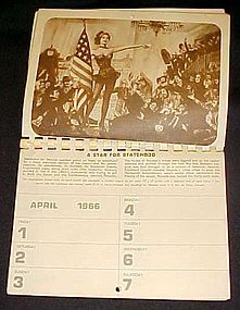 Harolds Club reno apointment calendar 1966 NV Centenial