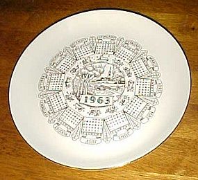 Vintage 1963 Zodiac calendar plate