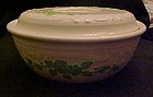 HLC Oven Serve Ivory covered casserole  green flowers