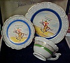 Old souvenir Cowboy mini plate cup and saucer set