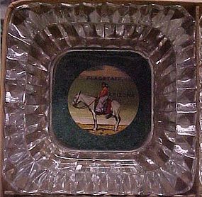 Vintage boxed souvenir ashtrays Indian woman on horse