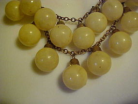 Antique celluloid bauble balls necklace
