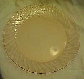 Arcoroc France pink swirl Torsade glass salad plate