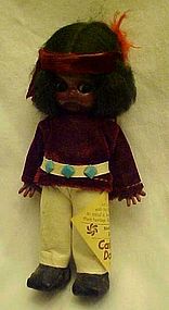 Vintage Carlson Navajo Brave Indian doll googley eyes