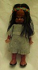 Vintage Carlson Indian girl doll googley eyes